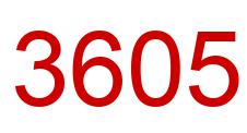 Number 3605 red image