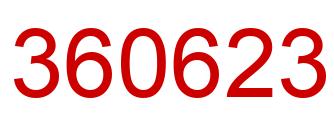 Number 360623 red image