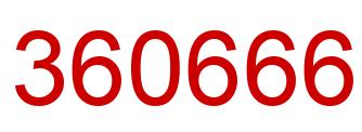 Number 360666 red image