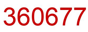 Número 360677 imagen rojo