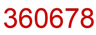 Número 360678 imagen rojo