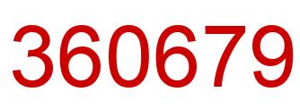 Número 360679 imagen rojo