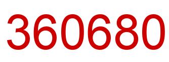 Número 360680 imagen rojo