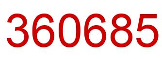 Número 360685 imagen rojo