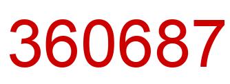 Number 360687 red image