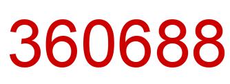 Number 360688 red image