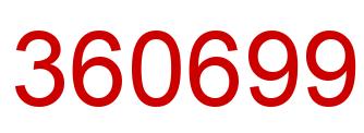 Number 360699 red image