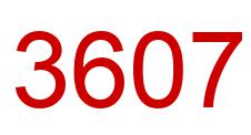 Number 3607 red image
