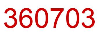 Número 360703 imagen rojo