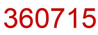 Number 360715 red image