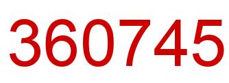 Número 360745 imagen rojo