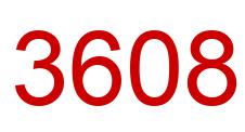 Number 3608 red image