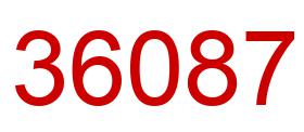 Number 36087 red image
