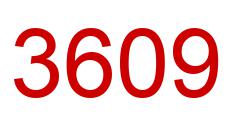 Number 3609 red image