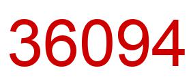 Number 36094 red image