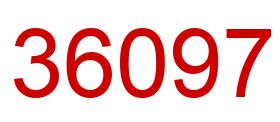 Number 36097 red image