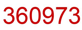 Number 360973 red image