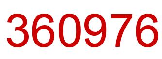 Number 360976 red image