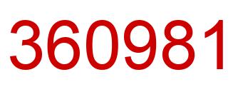 Número 360981 imagen rojo