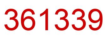 Number 361339 red image