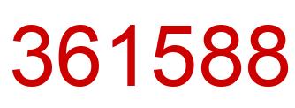 Number 361588 red image