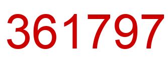 Número 361797 imagen rojo