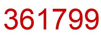 Número 361799 imagen rojo