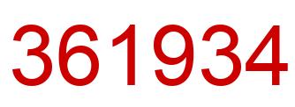 Número 361934 imagen rojo