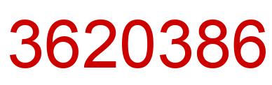 Number 3620386 red image