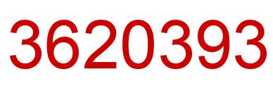 Number 3620393 red image