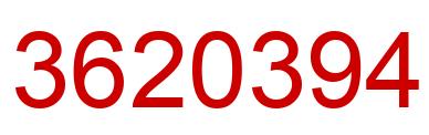 Number 3620394 red image