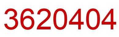Number 3620404 red image