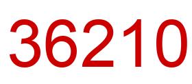 Number 36210 red image