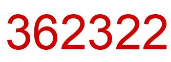 Number 362322 red image