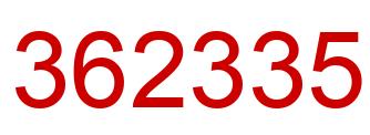 Número 362335 imagen rojo