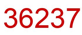 Number 36237 red image