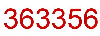 Number 363356 red image