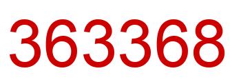 Number 363368 red image