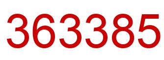 Número 363385 imagen rojo