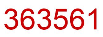 Number 363561 red image