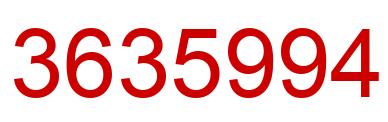 Number 3635994 red image