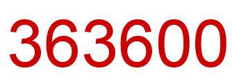Número 363600 imagen rojo