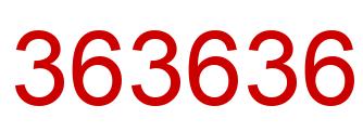 Número 363636 imagen rojo