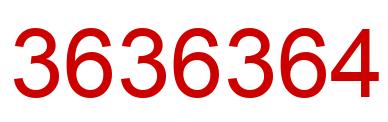 Number 3636364 red image