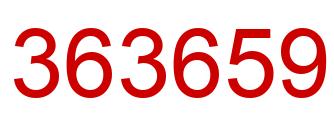 Número 363659 imagen rojo