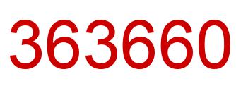 Number 363660 red image