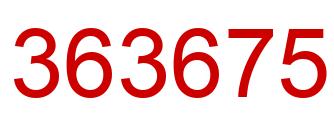 Número 363675 imagen rojo