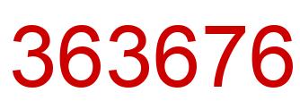 Número 363676 imagen rojo