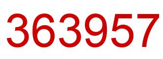 Number 363957 red image