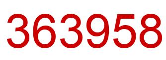 Number 363958 red image